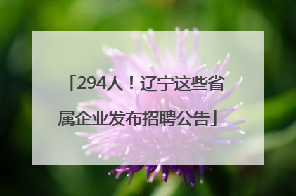 294人！辽宁这些省属企业发布招聘公告