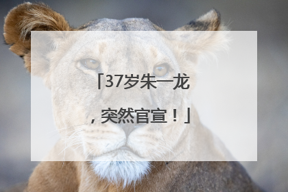 37岁朱一龙，突然官宣！