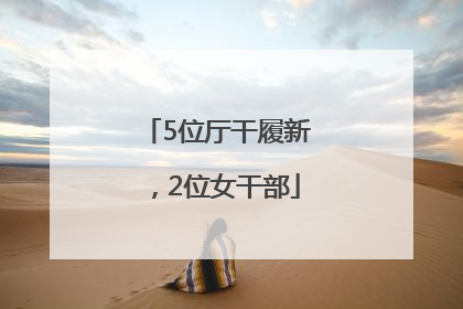 5位厅干履新，2位女干部