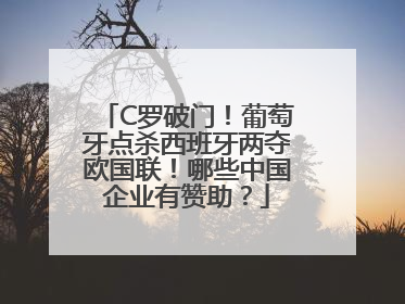 C罗破门！葡萄牙点杀西班牙两夺欧国联！哪些中国企业有赞助？